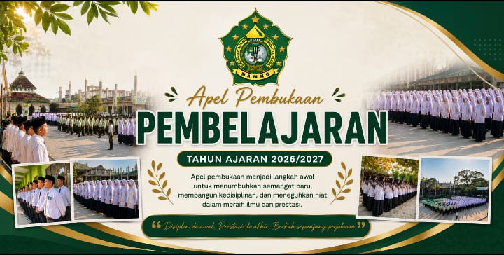 Berita MA MNU - Apel Pembukaan Pembelajaran Tahun Pelajaran 2026/2027 MAS Ma'arif  Nahdlatul Ulama Nguwok Modo Lamongan